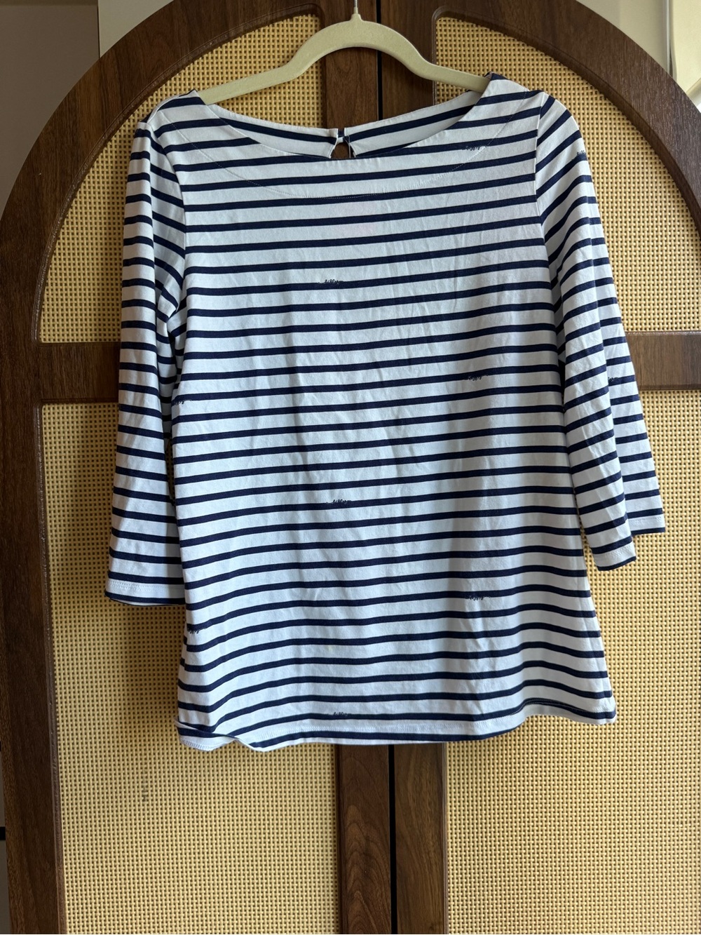Lilly Pulitzer Striped Boatneck Three-Quarter Sleeve Top -size MEDIUM